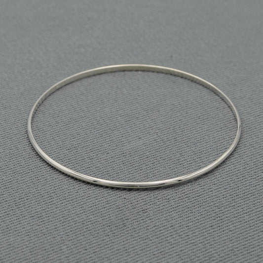 Sterling silver 60mm x 2mm bangle