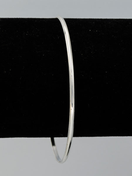 Sterling silver 60mm x 2mm bangle