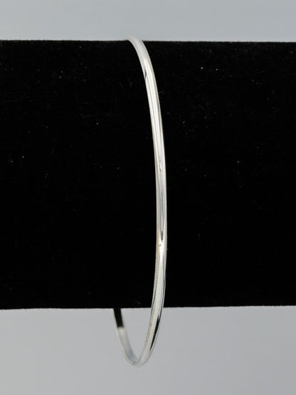 Sterling silver 60mm x 2mm bangle