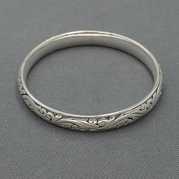 Sterling silver filigree bangle 65 mm x 10 mm