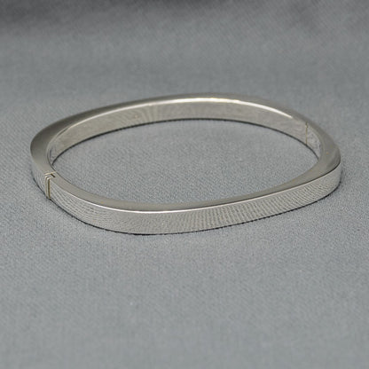 Sterling silver rectangle bangle 7 mm