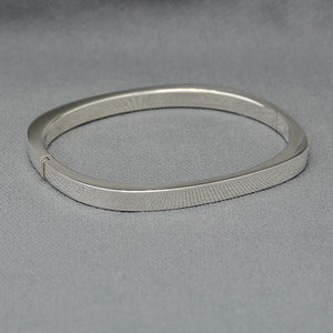 Sterling silver square hinged bangle 60 mm