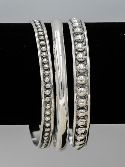 Sterling silver with half domes