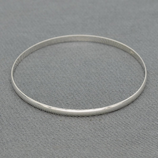 Sterling silver flat bangle 3mm