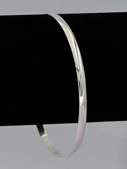 Sterling silver 5 mm flat bangle