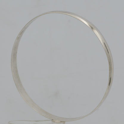 Sterling Silver Flat Bangle – 6mm