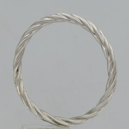 Sterling silver twisted bangle 8mm