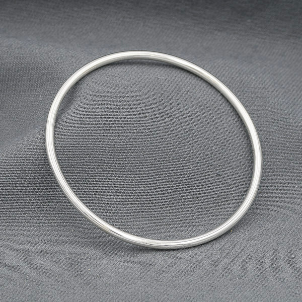 Sterling silver 3 mm round bangle