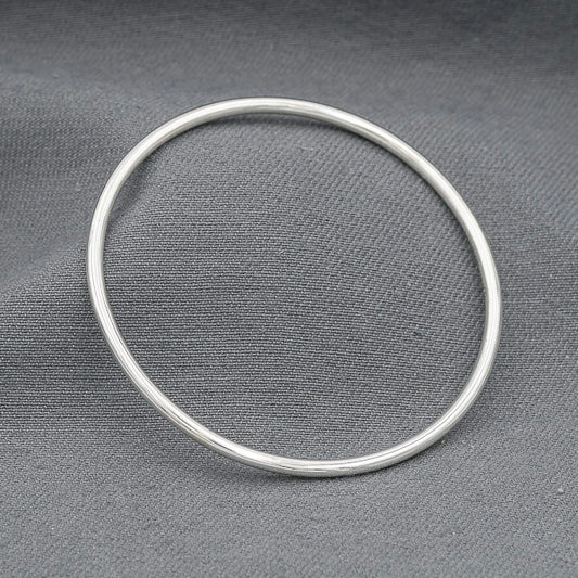 Sterling silver 3 mm round bangle