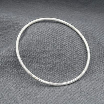 Sterling silver bangle 3mm round - Silvertree Jewelry #