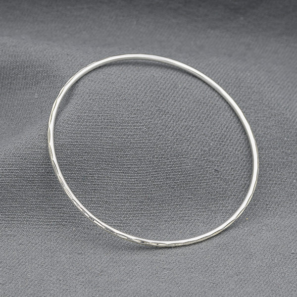 Sterling silver bling bangle 2mm - Silvertree Jewelry #