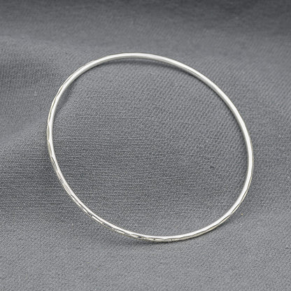 Sterling silver bling bangle 2mm - Silvertree Jewelry #