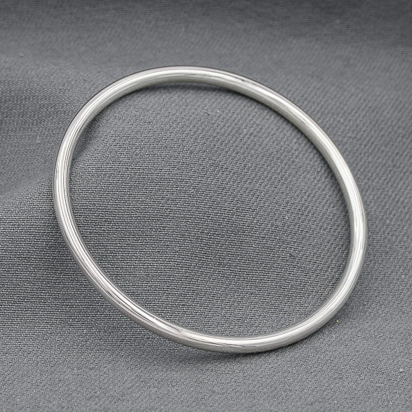 Sterling silver round bangle 4 mm