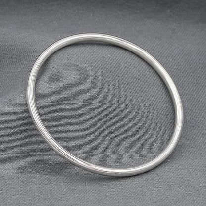 Sterling silver round bangle 4 mm