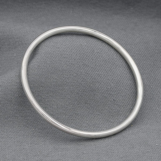 Sterling silver round bangle 4 mm