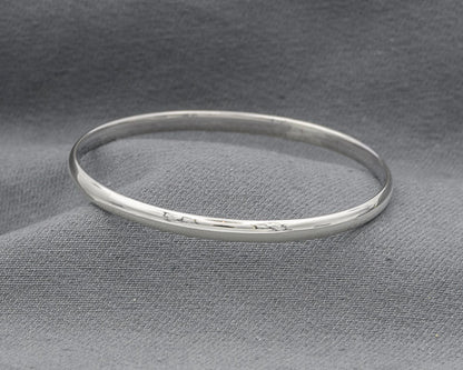 Sterling silver 4 mm bangle