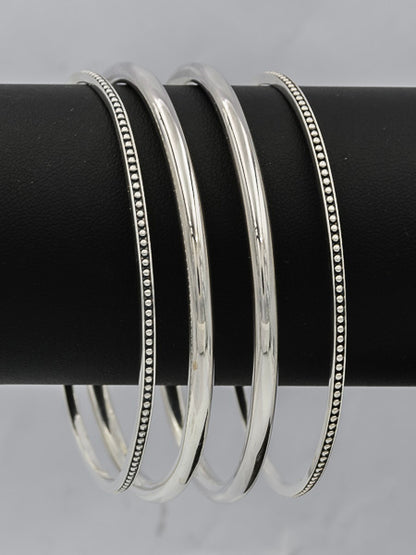 Sterling silver bangle 4mm