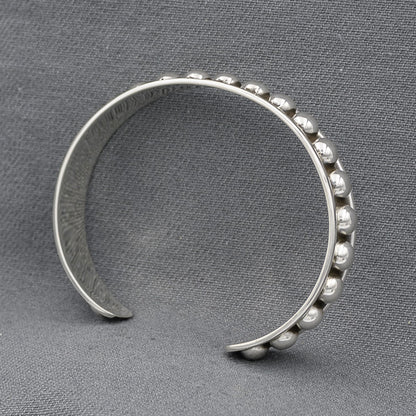 Sterling silver Dome cuff bangle 10mm