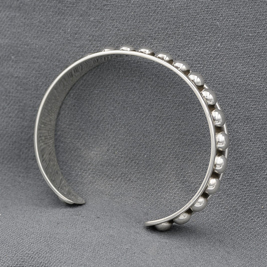 Sterling silver Dome cuff bangle 10mm