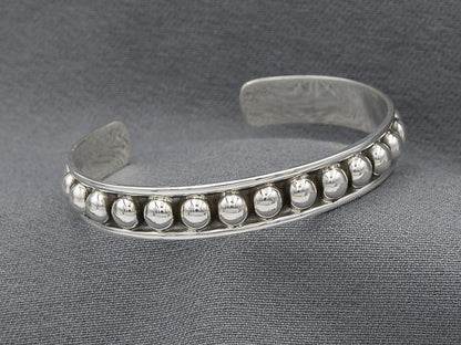 Sterling silver Dome cuff bangle 10mm