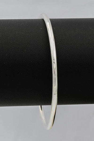 Sterling silver bangle 3mm round - Silvertree Jewelry #
