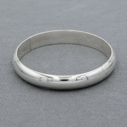 Sterling silver hinged bangle 1 cm