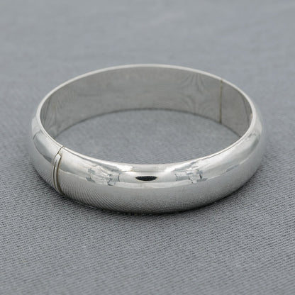 Sterling silver hinged bangle 1.5 cm