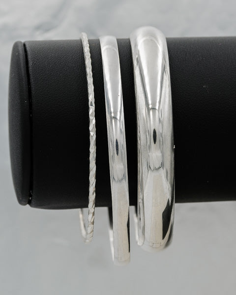 Sterling silver hinged bangle 1 cm