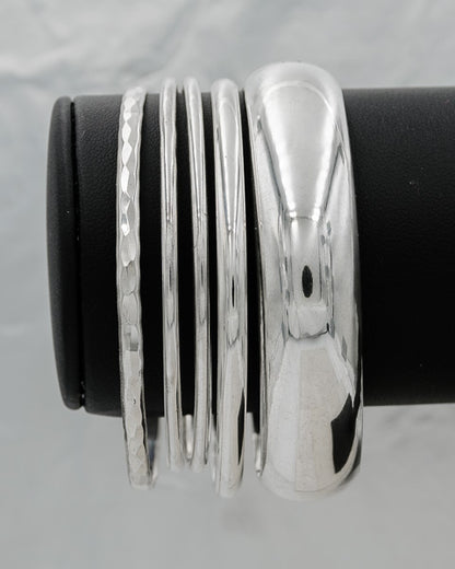 Sterling silver hinged bangle 1.5 cm