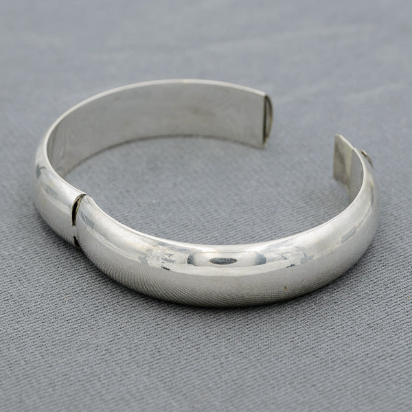 Sterling silver hinged bangle 1.5 cm