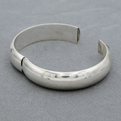 Sterling silver hinged bangle 1.5 cm