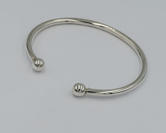 Sterling silver slave bangle 60mm