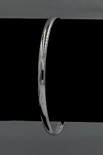 Sterling silver bangle 4mm