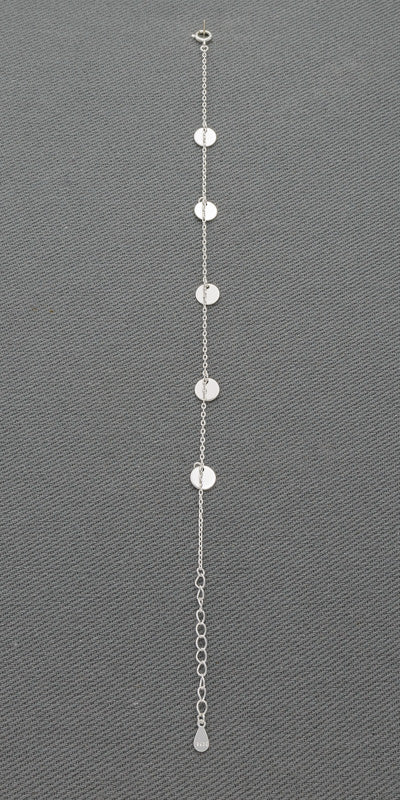Sterling silver bracelet with discs
