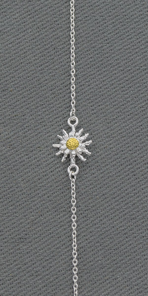 Sterling silver daisy bracelet