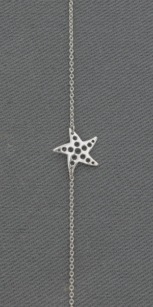 Sterling silver sea star bracelet