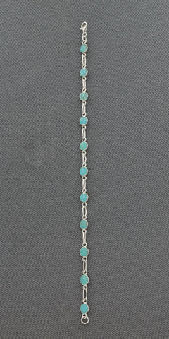 Sterling silver bracelet with turquois stones