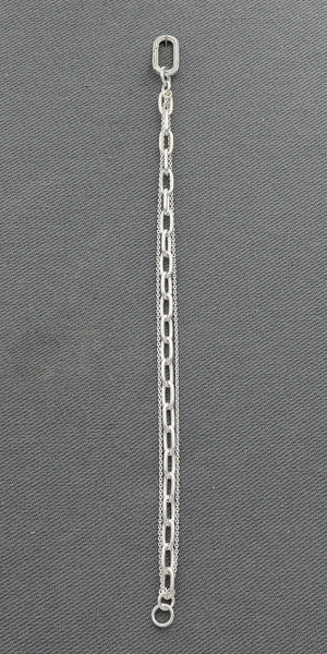 Sterling silver with multiple chains and clip clasp
