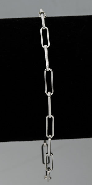 sterling silver paperclip medium bracelet