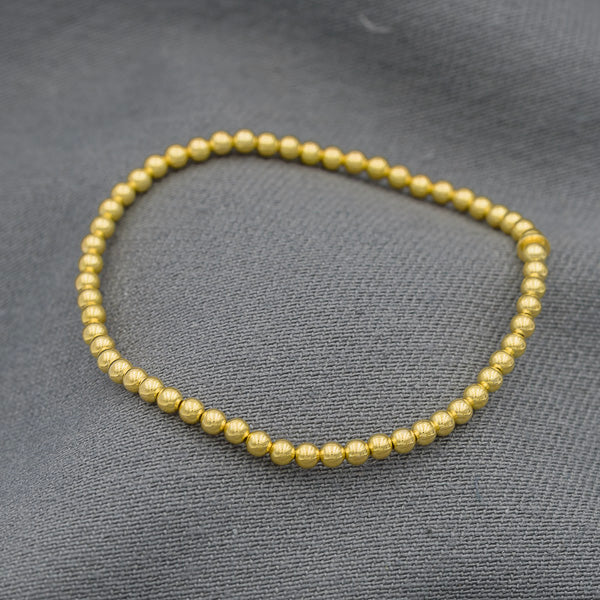 Sterling silver gold plated ball bracelet 3 mm