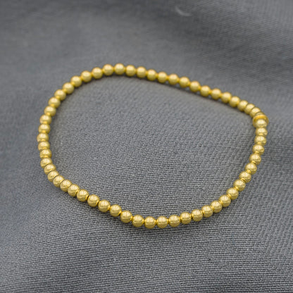 Sterling silver gold plated ball bracelet 3 mm