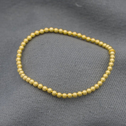 Sterling silver gold plated ball bracelet 3 mm