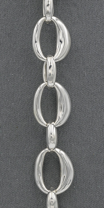 Sterling silver oval bold bracelet - Silvertree Jewelry #