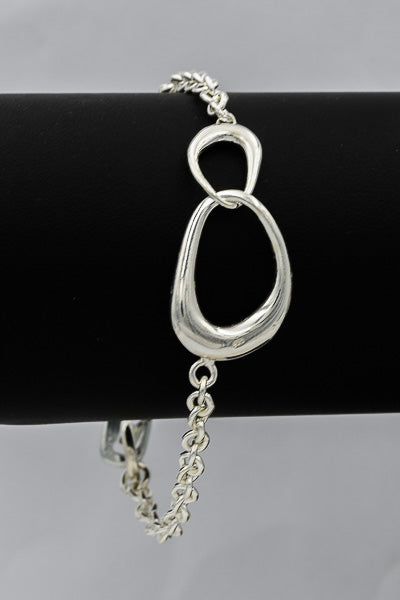 Sterling silver irregular shapes bracelet - Silvertree Jewelry #