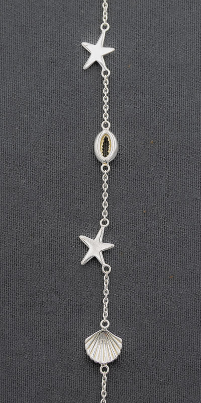 Sterling silver shell bracelet