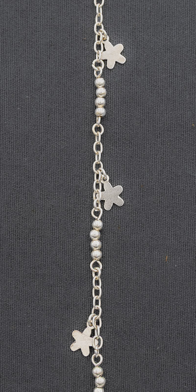 Sterling silver bracelet with daisies