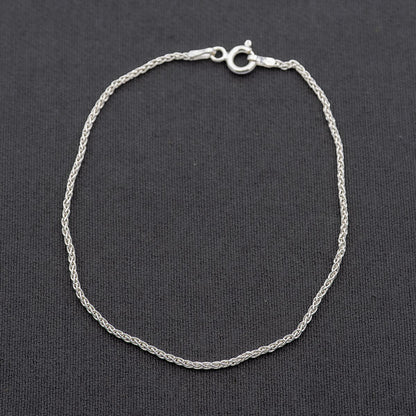 Sterling silver fox tail link chain