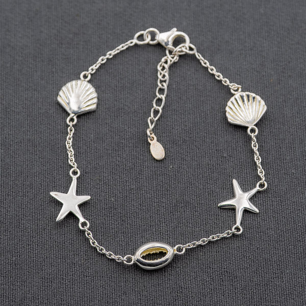 Sterling silver shell bracelet