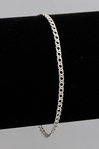 Sterling silver flat curb bracelet