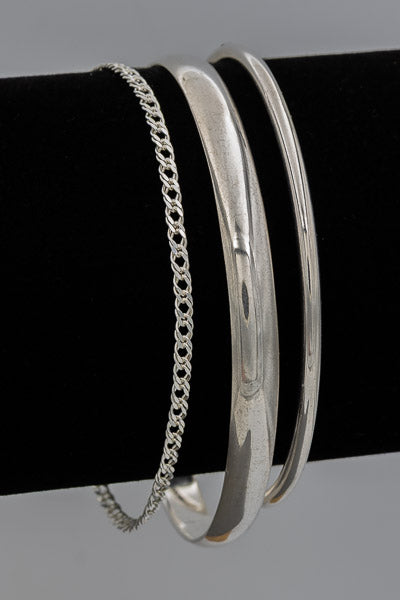 Sterling silver flat curb bracelet